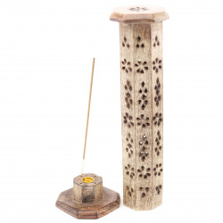 Wooden incense tower