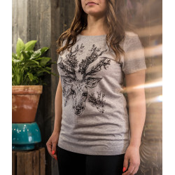 T-shirt "Deer with Flowers"