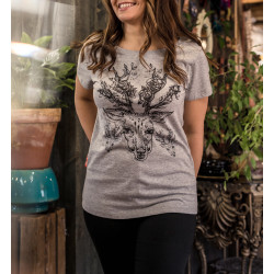 T-shirt "Deer with Flowers"