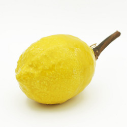 Ceramic lemon with a wooden...