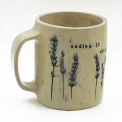 Ceramic mug with lava flowers