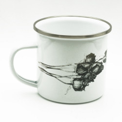 Metal mug with print