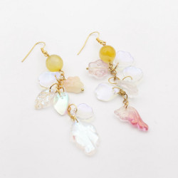 Agate earrings gold colored...