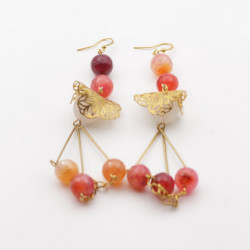 Earrings with agate and...